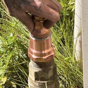 Wise Monkey Repipe & Construction - Connecting the copper main to the new PEX inside. - Plumbing Near Me
