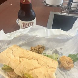 Who Dat Po Boy - 1/2 shrimp 1/2 oyster Who Dat Po Boy - 1/2 shrimp 1/2 oyster