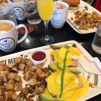 Breakfast Republic - The San Diego Benedict with the Chamango mimosa. It's so goooood - Breakfast & Brunch Near Me - Encinitas, California Breakfast Republic - The San Diego Benedict with the Chamango mimosa. It's so goooood - Breakfast & Brunch Near Me - Encinitas, California