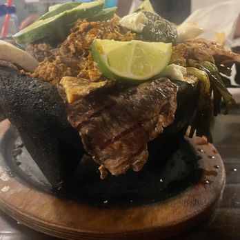 1800 Mexican Restaurant - Molejete Monterrey Steak, chicken, pork, chorizo and shrimp, grilled jalapeno, and cactus. - Mexican Near Me - Brunswick, Georgia 1800 Mexican Restaurant - Molejete Monterrey Steak, chicken, pork, chorizo and shrimp, grilled jalapeno, and cactus. - Mexican Near Me - Brunswick, Georgia