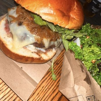 The Brew Inn - Harvest burger side of kale - Gastropubs Near Me - Brooklyn, New York