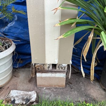 Carpenter Oahu - Trim on pillar for stairs. - Handyman Near Me