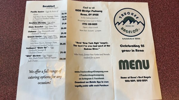 Menu photo 2 Truckee Bagel Co Reno, NV Menu photo 2 Truckee Bagel Co Reno, NV
