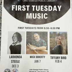 Lake Oswego Public Library - First Tuesday Music