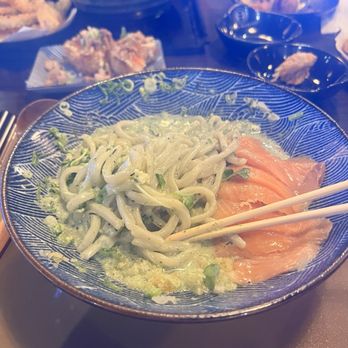 Udon Mugizo - San Jose - SALMON SPINACH CREAM SAUCE UDON - Japanese Near Me - San Jose, California Udon Mugizo - San Jose - SALMON SPINACH CREAM SAUCE UDON - Japanese Near Me - San Jose, California