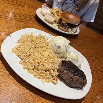 Outback Steakhouse - sirloin steak with mashed potatoes and rice - Steakhouses Near Me - Baltimore, Maryland
