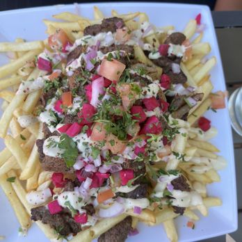 The Diplomat Junior - Beef Shawarma Fries - Mediterranean Near Me - Glendora, California
