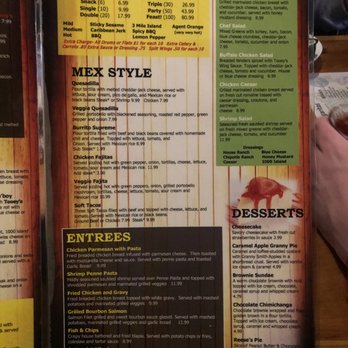 Tooeys - a menu for a mexican restaurant - New American Near Me - Lawrenceville, Georgia