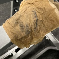 Anytime Fitness - Just cleaned a machine with this and look how it turned out.. come on. Are we planning on doing a science project?