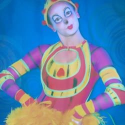 Cirque Du Soleil - This is on the wall inside the elevator. Creepy.