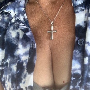 Leo's Jewelers - The necklace he fixed for me. My mother's ashes are inside the cross - Jewelry Near Me - Stockton, California Leo's Jewelers - The necklace he fixed for me. My mother's ashes are inside the cross - Jewelry Near Me - Stockton, California
