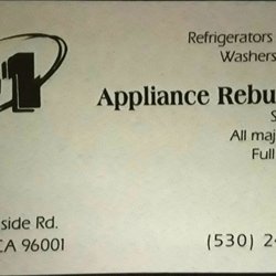 A 1 Appliance - business card