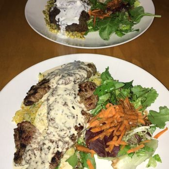 Olive Cafe - Beef kafta with rice and Kibbi with couscous! SO DELICIOUS! - Mediterranean Near Me - Portland, Maine Olive Cafe - Beef kafta with rice and Kibbi with couscous! SO DELICIOUS! - Mediterranean Near Me - Portland, Maine