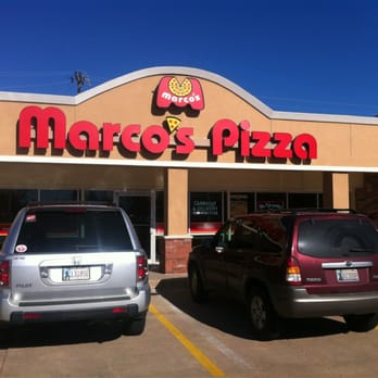 Marco's Pizza - two cars parked in front of a restaurant - Pizza Near Me - Yukon, Oklahoma