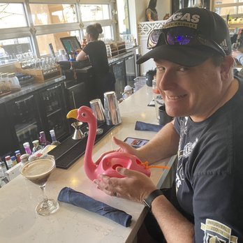 Hash Kitchen - He had to try the flamingo drink which he loved! - Breakfast & Brunch Near Me - Chandler, Arizona