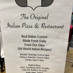 Original Italian Pizza - Updated menu 6/30/22