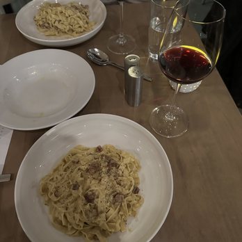 The Kitchen Table - Fettuccine Carbonara and Chianti - Italian Near Me - Reno, Nevada