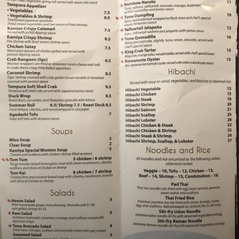 Kamiya 86 - Updated Menu - Sushi Bars Near Me - Jacksonville Beach, Florida