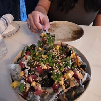 Cow Belly Modern Dining - Asian Poke Nachos - Comfort Food Near Me - Los Angeles, California Cow Belly Modern Dining - Asian Poke Nachos - Comfort Food Near Me - Los Angeles, California