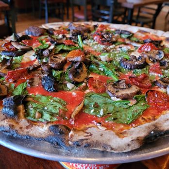 Coalfire Pizza - mushrooms, spinach, and tomato - Pizza Near Me - Chicago, Illinois Coalfire Pizza - mushrooms, spinach, and tomato - Pizza Near Me - Chicago, Illinois