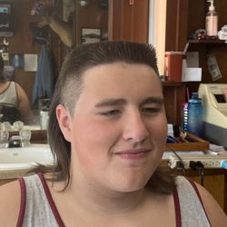 Old school flat top mullet