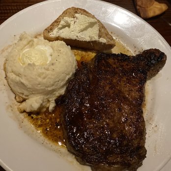 LongHorn Steakhouse - Ribeye (M) & Mashed Potato's. They forgot my parm crust for the steak but it was still delicious. - Steakhouses Near Me - Mobile, Alabama LongHorn Steakhouse - Ribeye (M) & Mashed Potato's. They forgot my parm crust for the steak but it was still delicious. - Steakhouses Near Me - Mobile, Alabama