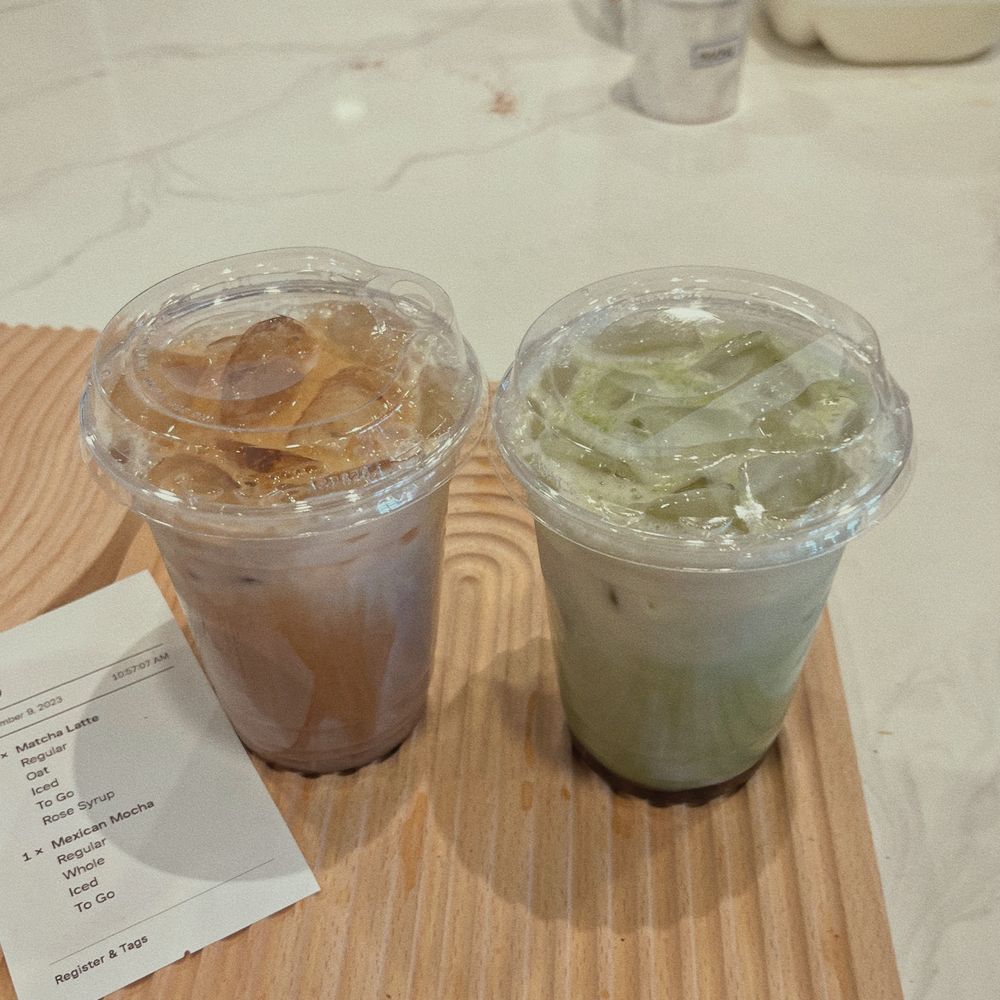 Asip Coffee Roasters - Mexican Mocha (left), Matcha (right) - Coffee Roasteries Near Me - Merced, California