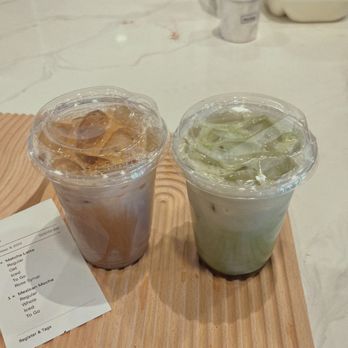 Asip Coffee Roasters - Mexican Mocha (left), Matcha (right) - Coffee Roasteries Near Me - Merced, California