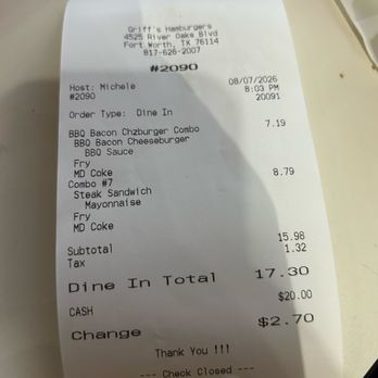 Griff's Hamburgers - Fast Food Near Me - Fort Worth, Texas