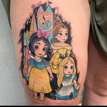 The Hideaway - Small World stylized Disney princesses with Small World in the background tattoo by Nikkirex - Tattoo Near Me - San Diego, California The Hideaway - Small World stylized Disney princesses with Small World in the background tattoo by Nikkirex - Tattoo Near Me - San Diego, California