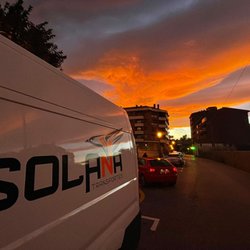 Atardecer con Transportes Solana