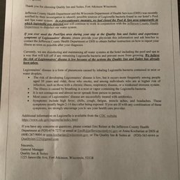 No mention of this outbreak, just casually slipped this letter in with the paperwork AFTER checkin