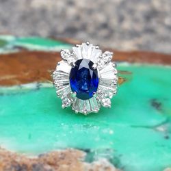 Paul-Randolph Jewellers - Sapphire and diamond Estate ring in yellow and white gold