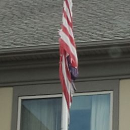 The poor flag was a mess.