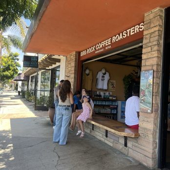 Bird Rock Coffee Roasters - People sitting outside due to lack of seats inside, due to computers. - Coffee & Tea Near Me - La Jolla, California Bird Rock Coffee Roasters - People sitting outside due to lack of seats inside, due to computers. - Coffee & Tea Near Me - La Jolla, California