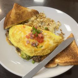Little Carmen's - Full taco omelette sourdough toast