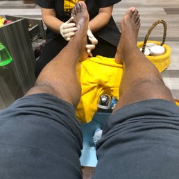 Hot stone pedicure