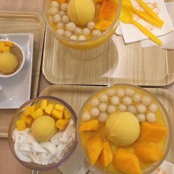Hui Lau Shan - Jumbo mango chewy ball (A1) and mango coconut noodle (A5) - Desserts Near Me - Berkeley, California