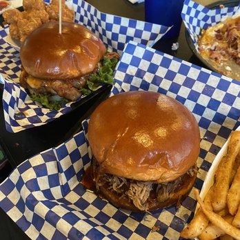 Booty's Wings Burgers & Beer - Bacon burger and pulled pork sandwich - Bars Near Me - Buckeye, Arizona Booty's Wings Burgers & Beer - Bacon burger and pulled pork sandwich - Bars Near Me - Buckeye, Arizona
