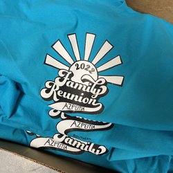 Ventura Creative Services - Quick turnaround on these two-tone family reunion shirts