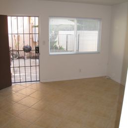 Diagonal tiled floor
