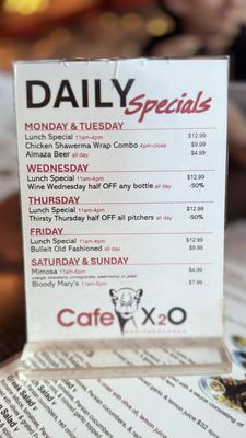 Menu photo 3 Cafe X2O, Claremont Claremont, CA