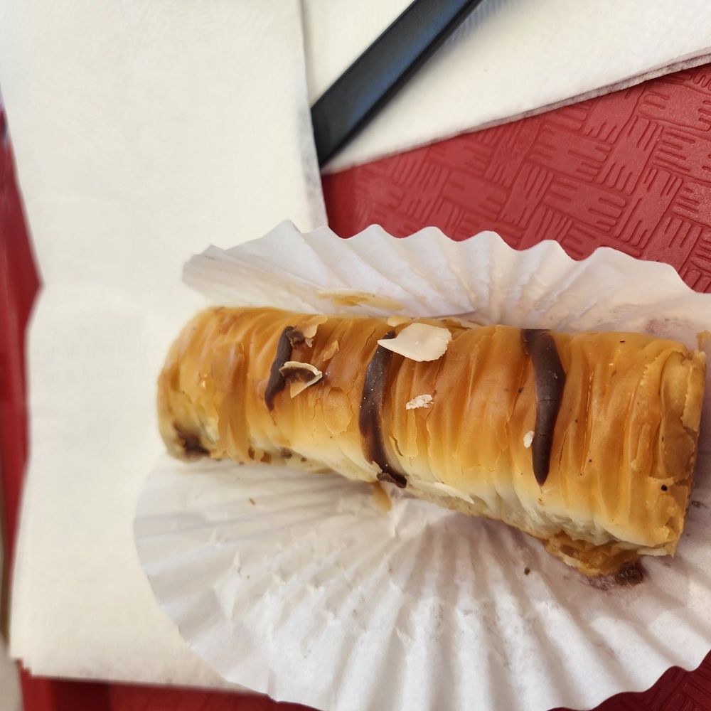 Gyro stop - Choclava.... like baklava worth small amount of chocolate. Only lightly sweet. - Mediterranean Near Me - Monroe, Washington Gyro stop - Choclava.... like baklava worth small amount of chocolate. Only lightly sweet. - Mediterranean Near Me - Monroe, Washington