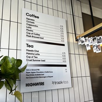 Highwire Coffee Roasters - Menu - Coffee Roasteries Near Me - Alameda, California
