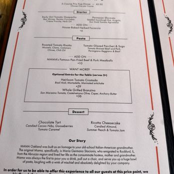 MAMA Oakland - Menu - Italian Near Me - Oakland, California MAMA Oakland - Menu - Italian Near Me - Oakland, California