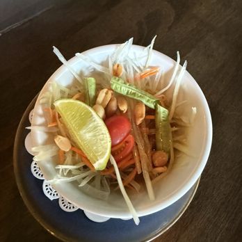Nour Thai Kitchen - Som Tam Malakor (Papaya) Salad - Thai Near Me - Oakland Park, Florida