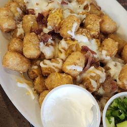 The Blarney Irish Pub - "loaded" tots. Mediocre.