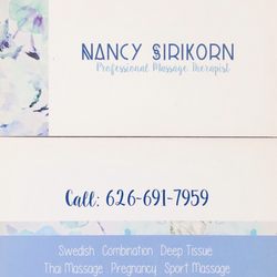 Massage By Nancy Sirikorn - Business card