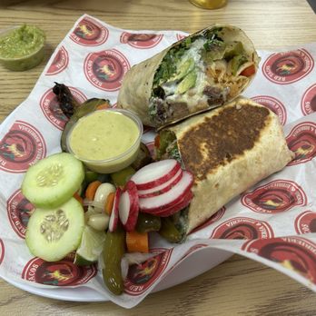 Red Tacos - Cabeza burrito with plenty of goodies from the salsa bar. - Mexican Near Me - Indianapolis, Indiana Red Tacos - Cabeza burrito with plenty of goodies from the salsa bar. - Mexican Near Me - Indianapolis, Indiana