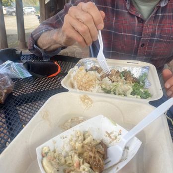 Rowan's Island Grill - Free sample of the macaroni salad! So good!! - Food Trucks Near Me - Harrison, Idaho